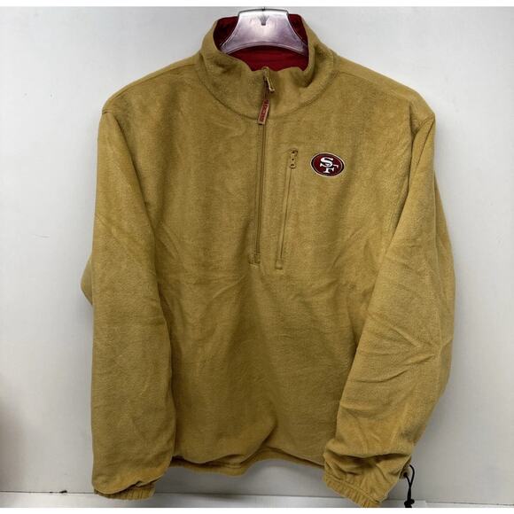 Vintage NFL San Francisco 49ers Red Gold Reversible Jacket XL Pullover - Picture 5 of 5